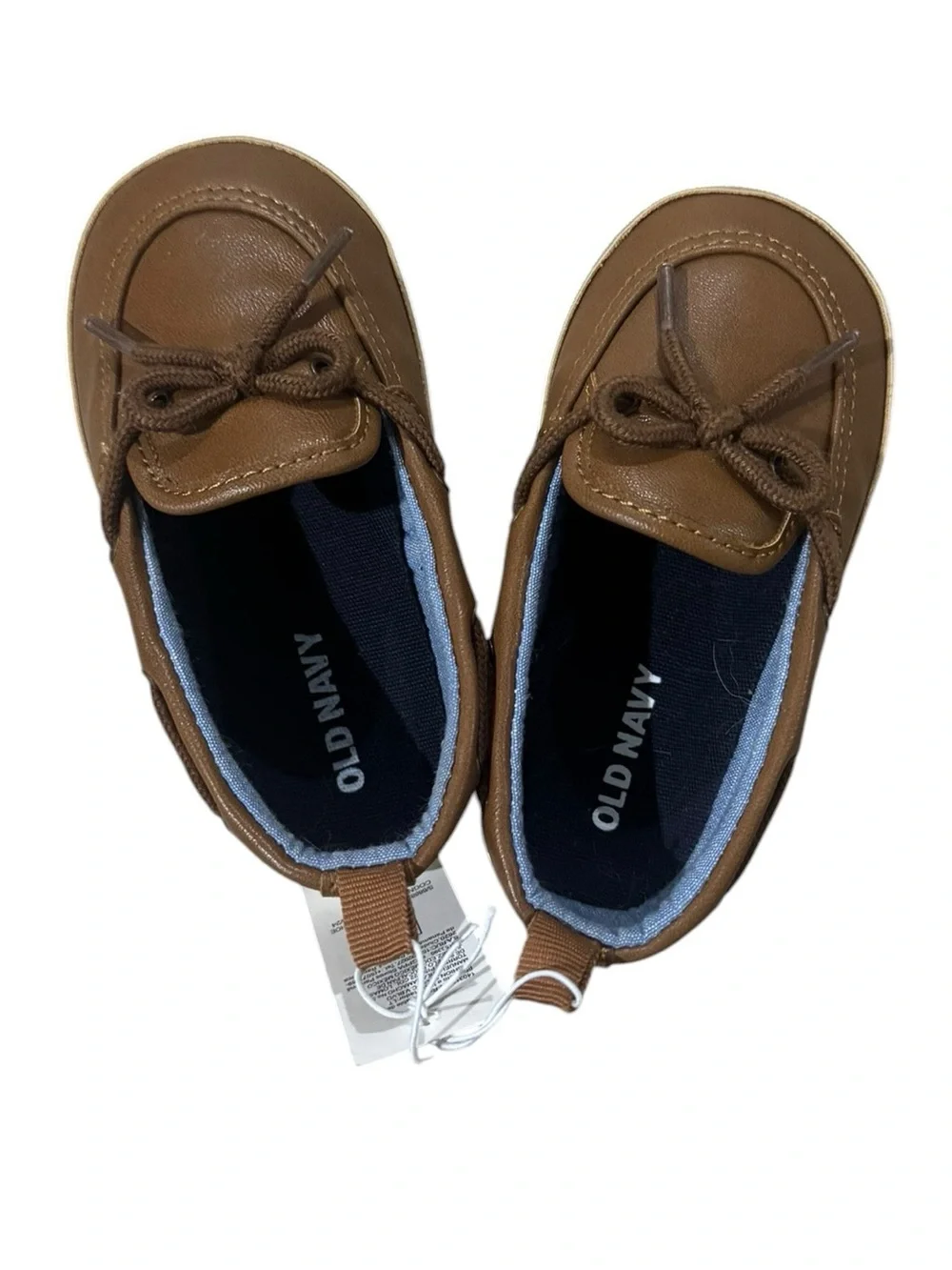 Old Navy Boys Brown First Walker Fabric Bottom Dress Shoes 18-24M